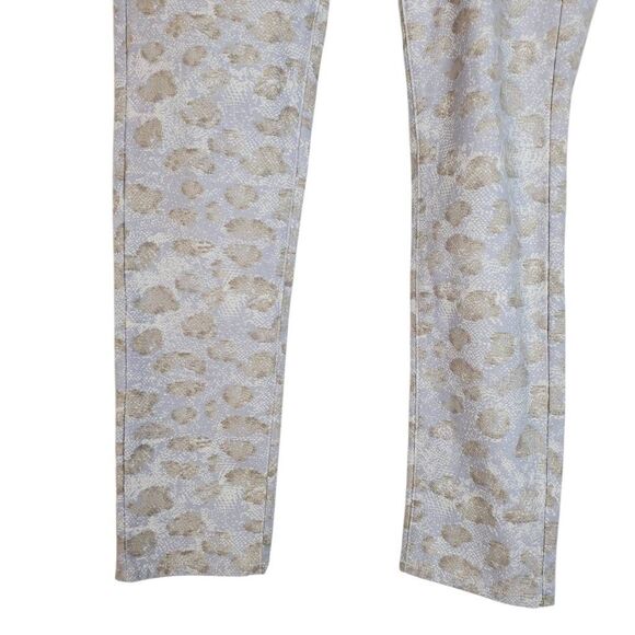 J. McLaughlin Snakeskin Print Mid-rise Lexi Slim Jeans Periwinkle Tan Size 8 - Picture 3 of 12